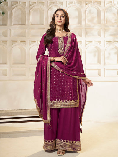 Chinon Fabric sequins embroidery Ready to wear Sharara & Kurta Set