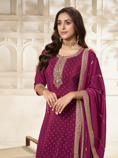 Chinon Fabric sequins embroidery Ready to wear Sharara & Kurta Set