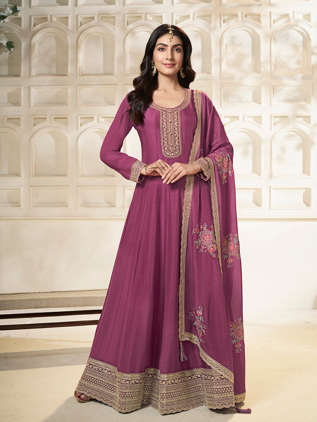 Dola silk Fabric sequin embroidery Ready to wear Sharara & Kurta Set