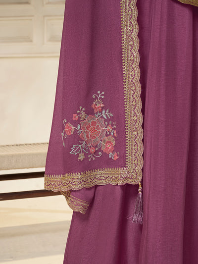 Dola silk Fabric sequin embroidery Ready to wear Sharara & Kurta Set
