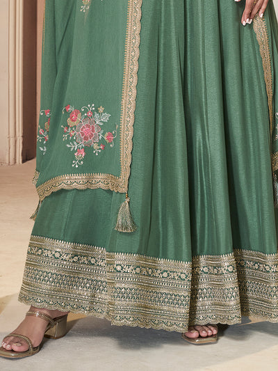 Dola silk Fabric sequin embroidery Ready to wear Sharara & Kurta Set
