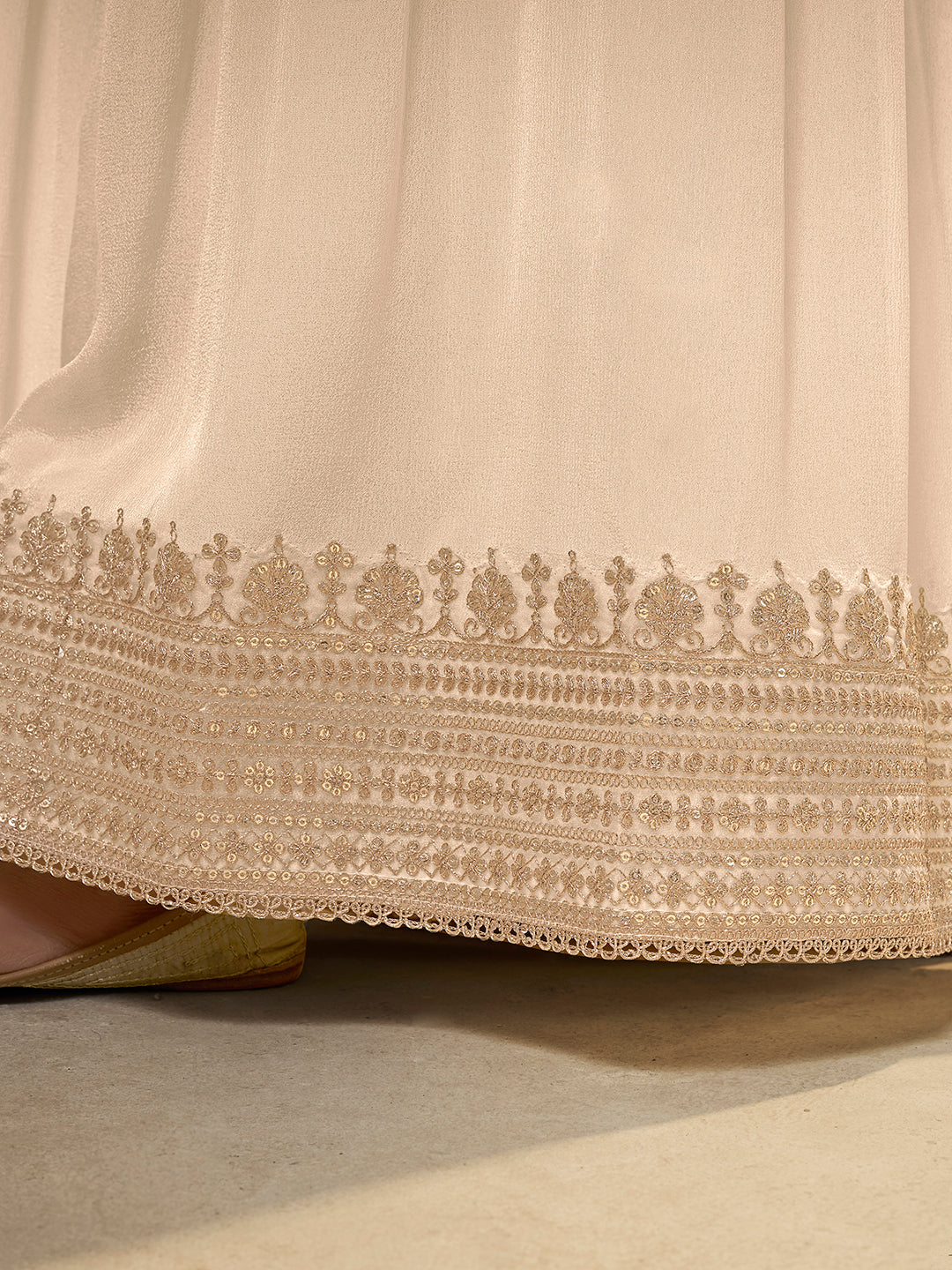 Chinon Fabric sequins embroidery Ready to wear Sharara & Kurta Set