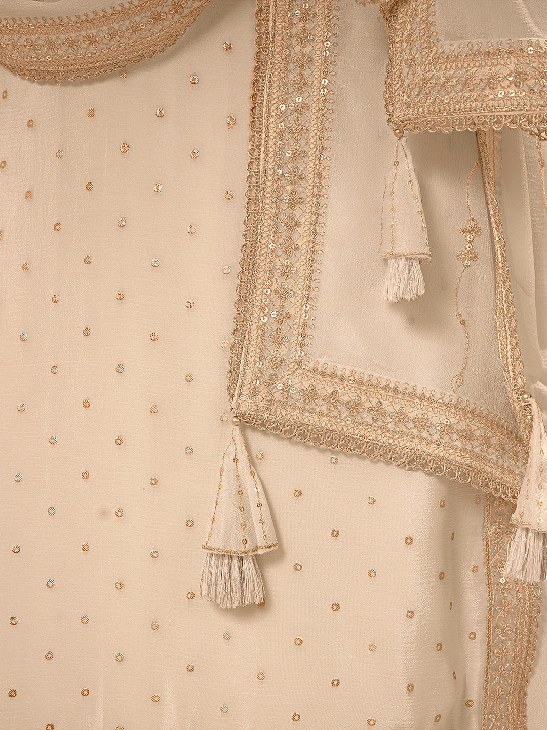Chinon Fabric sequins embroidery Ready to wear Sharara & Kurta Set
