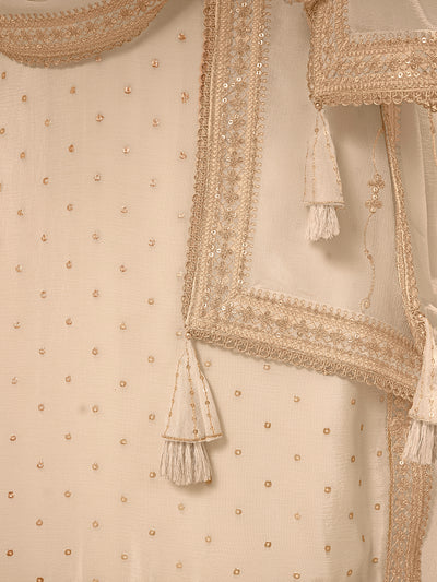 Chinon Fabric sequins embroidery Ready to wear Sharara & Kurta Set