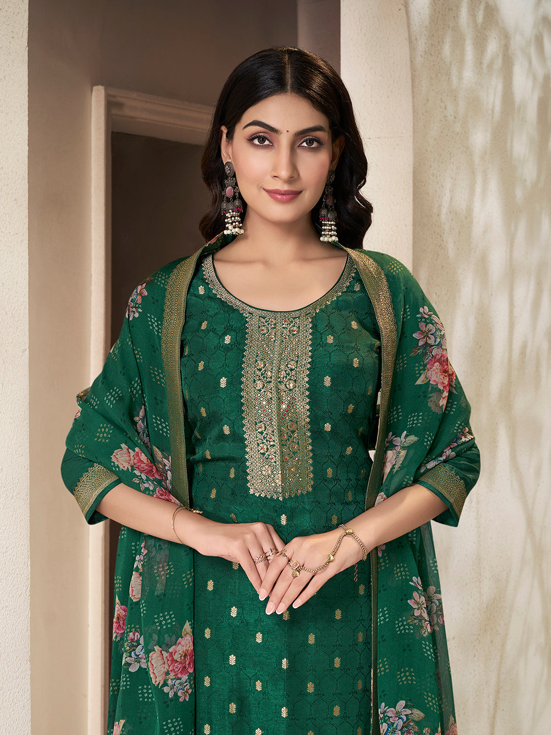 Dola Silk Fabric sequins handwork Ready to wear Salwar & Kurta Set