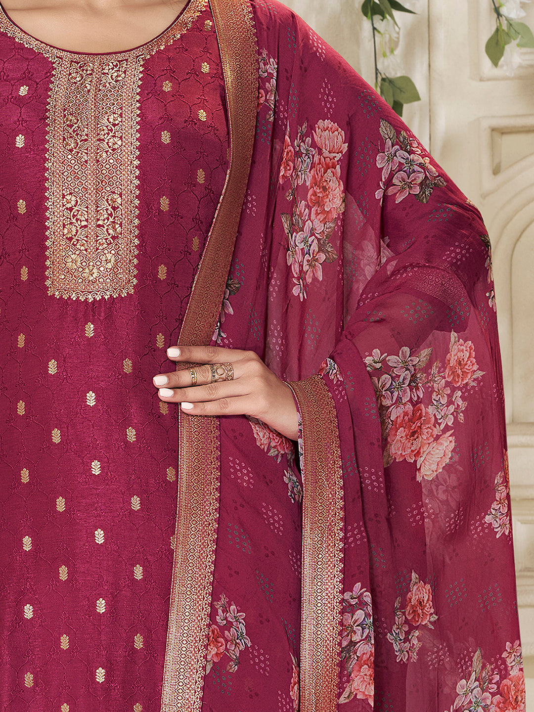 Dola Silk Fabric sequins handwork Ready to wear Salwar & Kurta Set