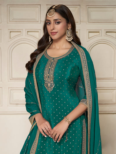 Chinon Fabric sequins embroidery Ready to wear Sharara & Kurta Set
