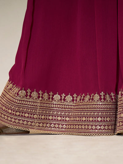 Chinon Fabric sequins embroidery Ready to wear Sharara & Kurta Set