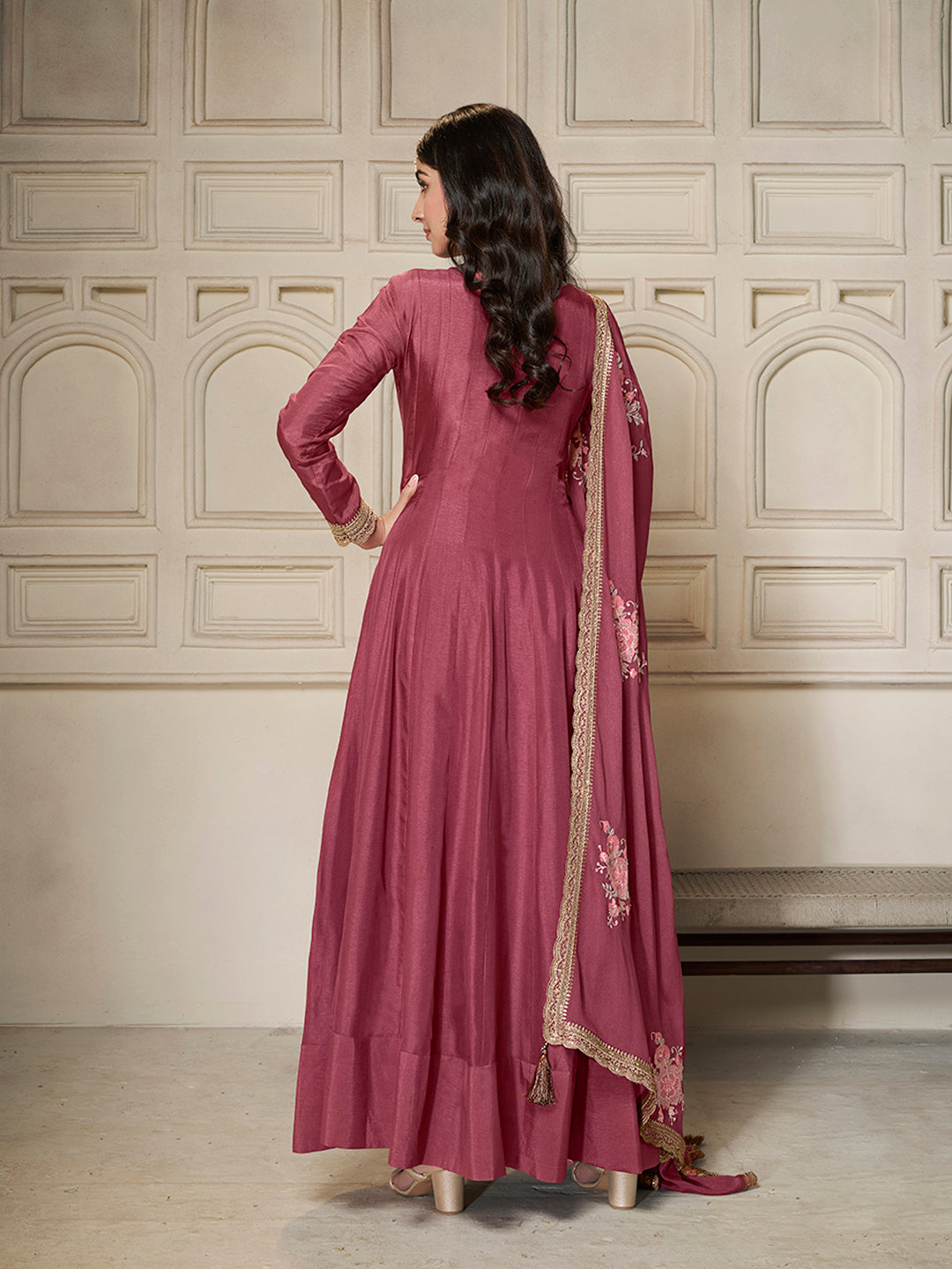 Dola silk Fabric sequin embroidery Ready to wear Sharara & Kurta Set