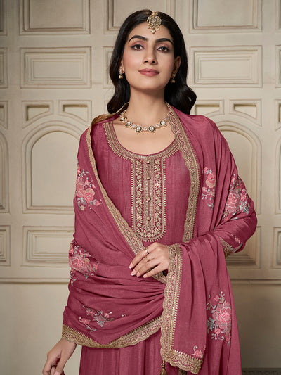 Dola silk Fabric sequin embroidery Ready to wear Sharara & Kurta Set