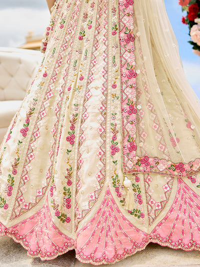 Tissue Fabric Sequins embroidery Semi-Stitched Lehenga & Unstitched Blouse With Dupatta House of Panchhi