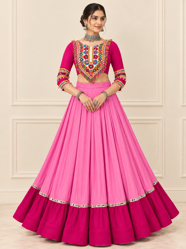 Pure Rayon Cotton Navratri Designer Ready To Wear Lehenga Choli houseofpanchhi