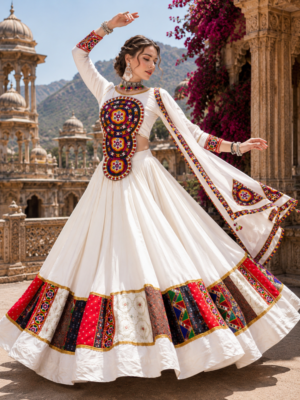 Royal Blue & Mustard Navratri Designer Ready To Wear Lehenga Set houseofpanchhi
