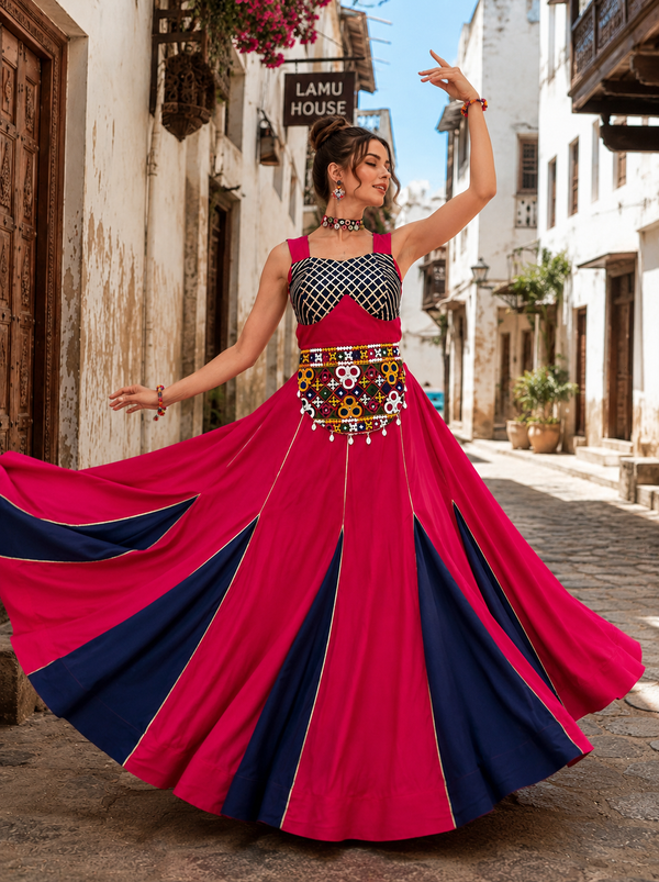 Multi color Navratri Designer Ready To Wear Lehenga Choli houseofpanchhi