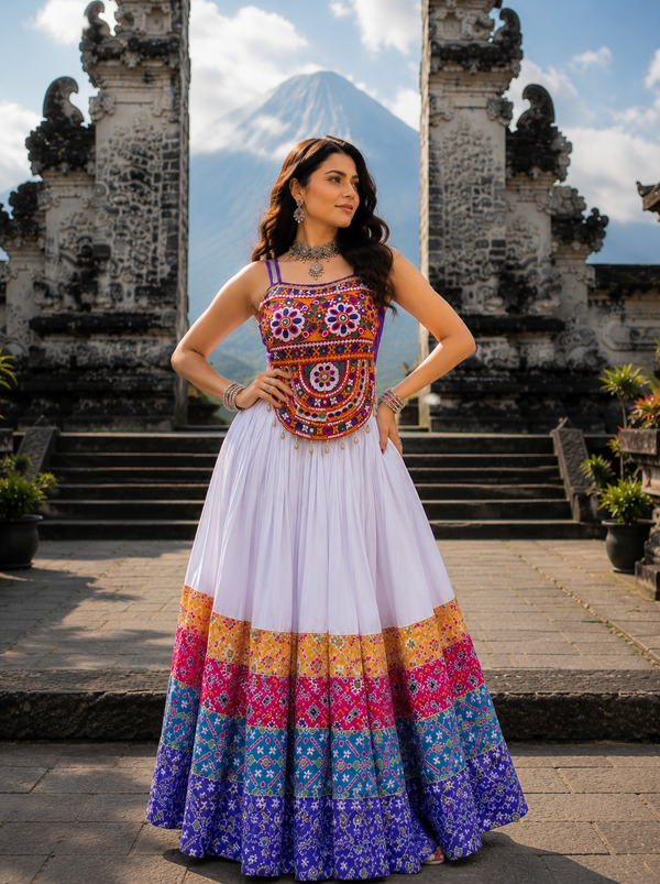 Multi color Navratri Designer Ready To Wear Lehenga Choli houseofpanchhi