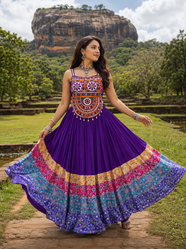 Multi color Navratri Designer Ready To Wear Lehenga Choli houseofpanchhi