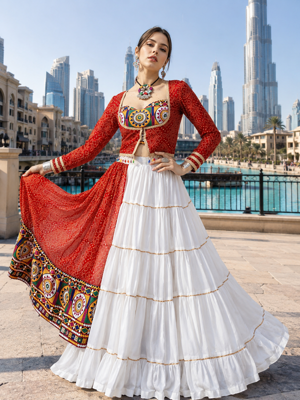 Black Pure Cotton Navratri Designer Ready To Wear Lehenga choli (Copy) houseofpanchhi