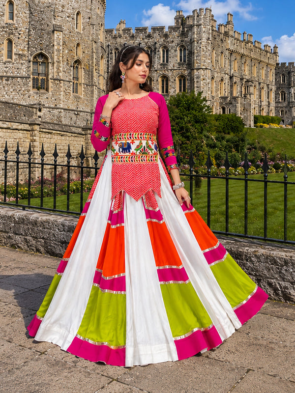 Multi color Navratri Designer Ready To Wear Lehenga & Top houseofpanchhi