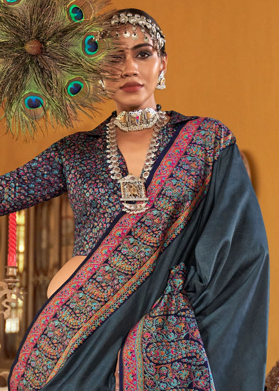 Silk fabric Luxury Print with Glory finish Saree with Silk Blouse