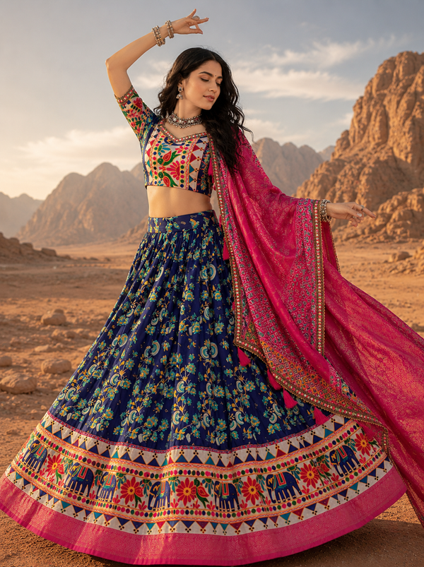 Navratri Designer Semi Stitched Lehenga Set houseofpanchhi