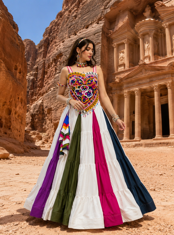 Multi color Navratri Designer Ready To Wear Lehenga Choli houseofpanchhi
