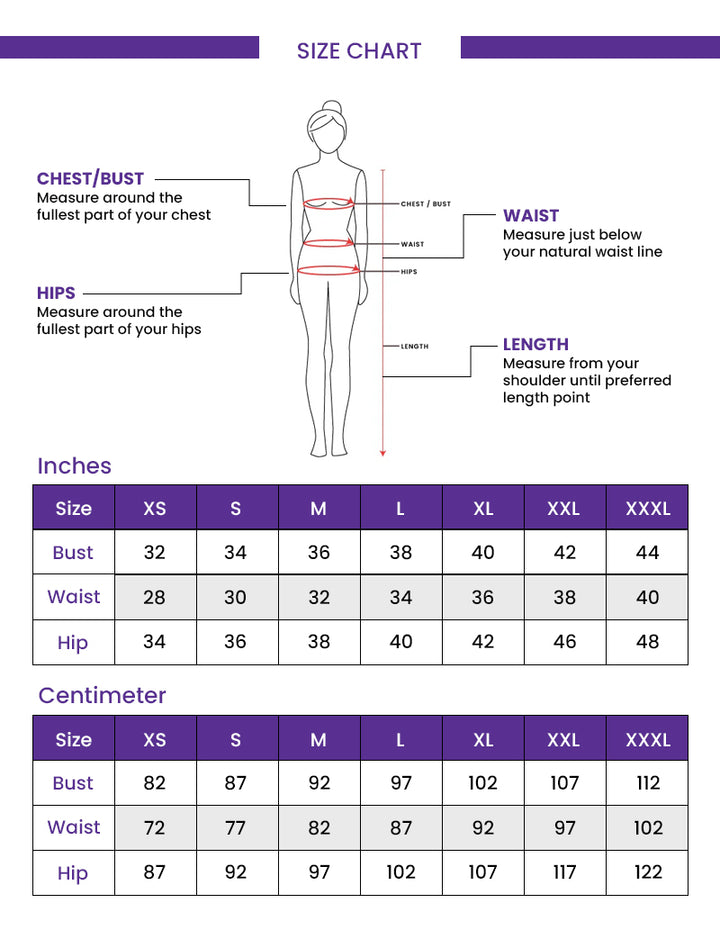 Hop Size Lehenga Choli Size Chart for Perfect Fit – houseofpanchhi
