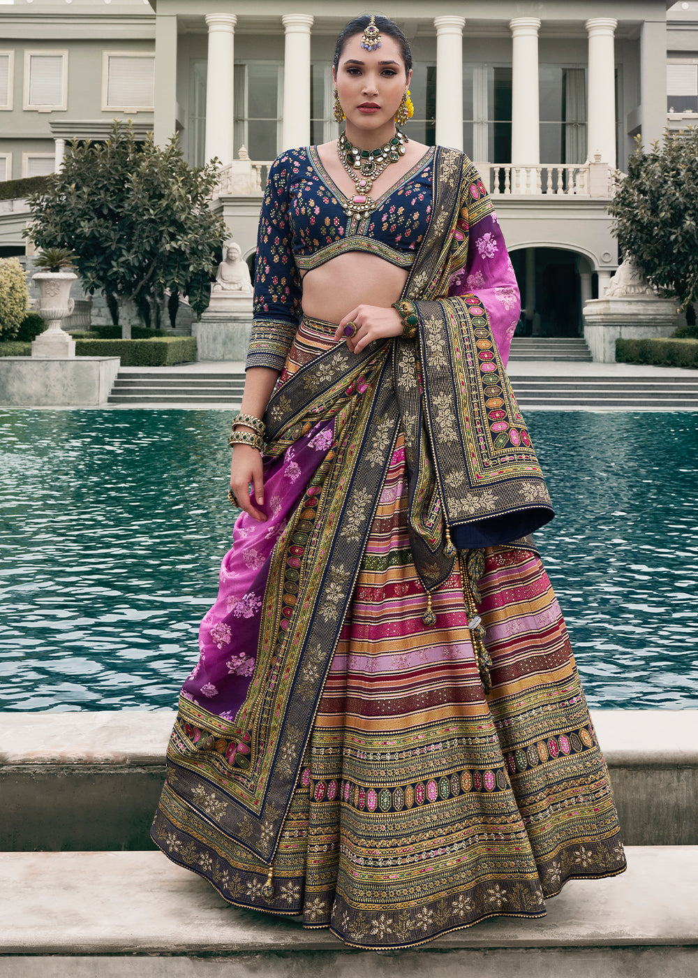 Designer Smooth Silk Ready to Wear Lehenga Choli With Sequence Work House of Panchhi