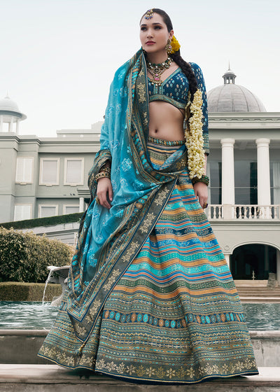 Designer Smooth Silk Ready to Wear Lehenga Choli With Sequence Work House of Panchhi