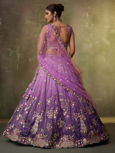 Tissue Fabric Sequins embroidery Semi-Stitched Lehenga & Unstitched Blouse With Dupatta House of Panchhi