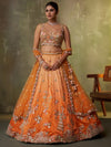 Tissue Fabric Sequins embroidery Semi-Stitched Lehenga & Unstitched Blouse With Dupatta