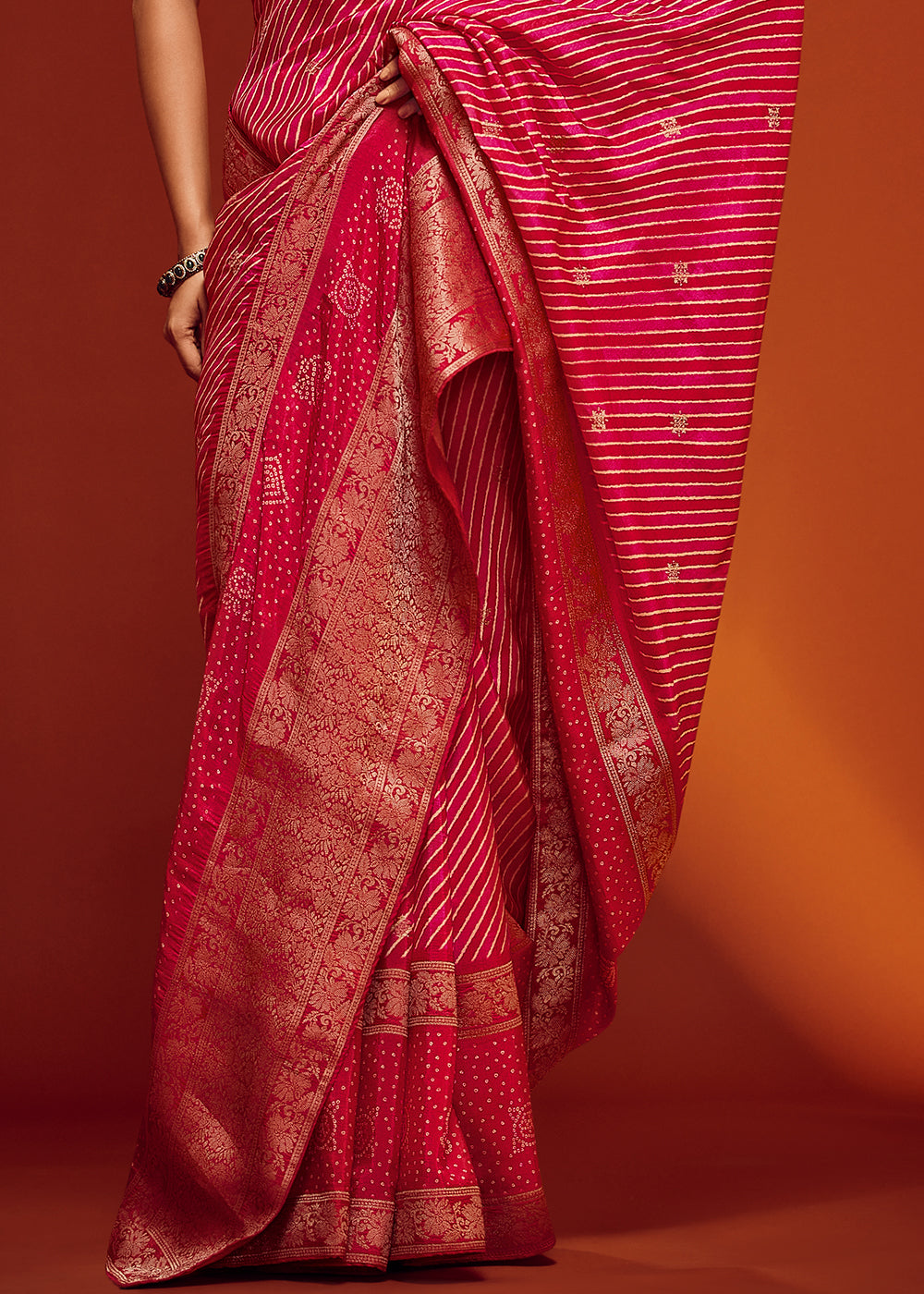 Pink Color Digitally Printed Pure Viscos Woven Saree