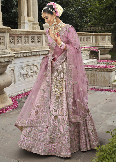 Red- Embroidery, Sequence, Thread Work Bridal Semi Stitched Lehenga (Copy) House of Panchhi