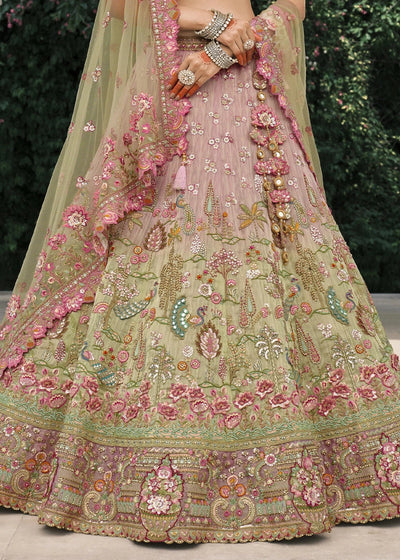 Mustard & Orange Heavy Embroidered Mirror, Sequins & Stone Work Semi Stitched Lehenga Choli (Copy) House of Panchhi