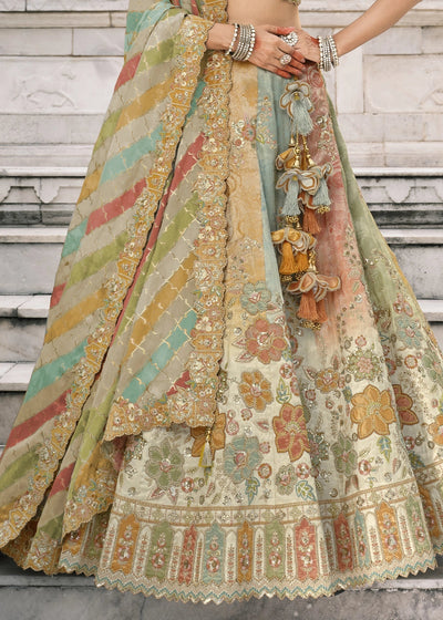 Multi Color Heavy Embroidered Mirror, Sequins & Stone Work Semi Stitched Lehenga Choli House of Panchhi