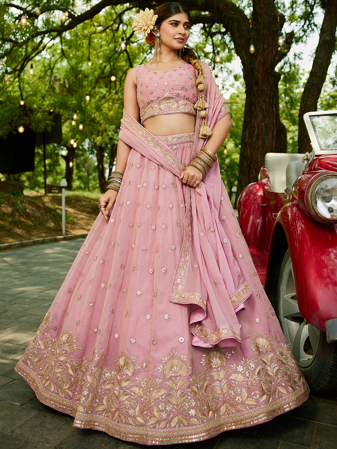 chinese dress ladies Sky Blue Organza Indian Lehenga Dresses For Wedding