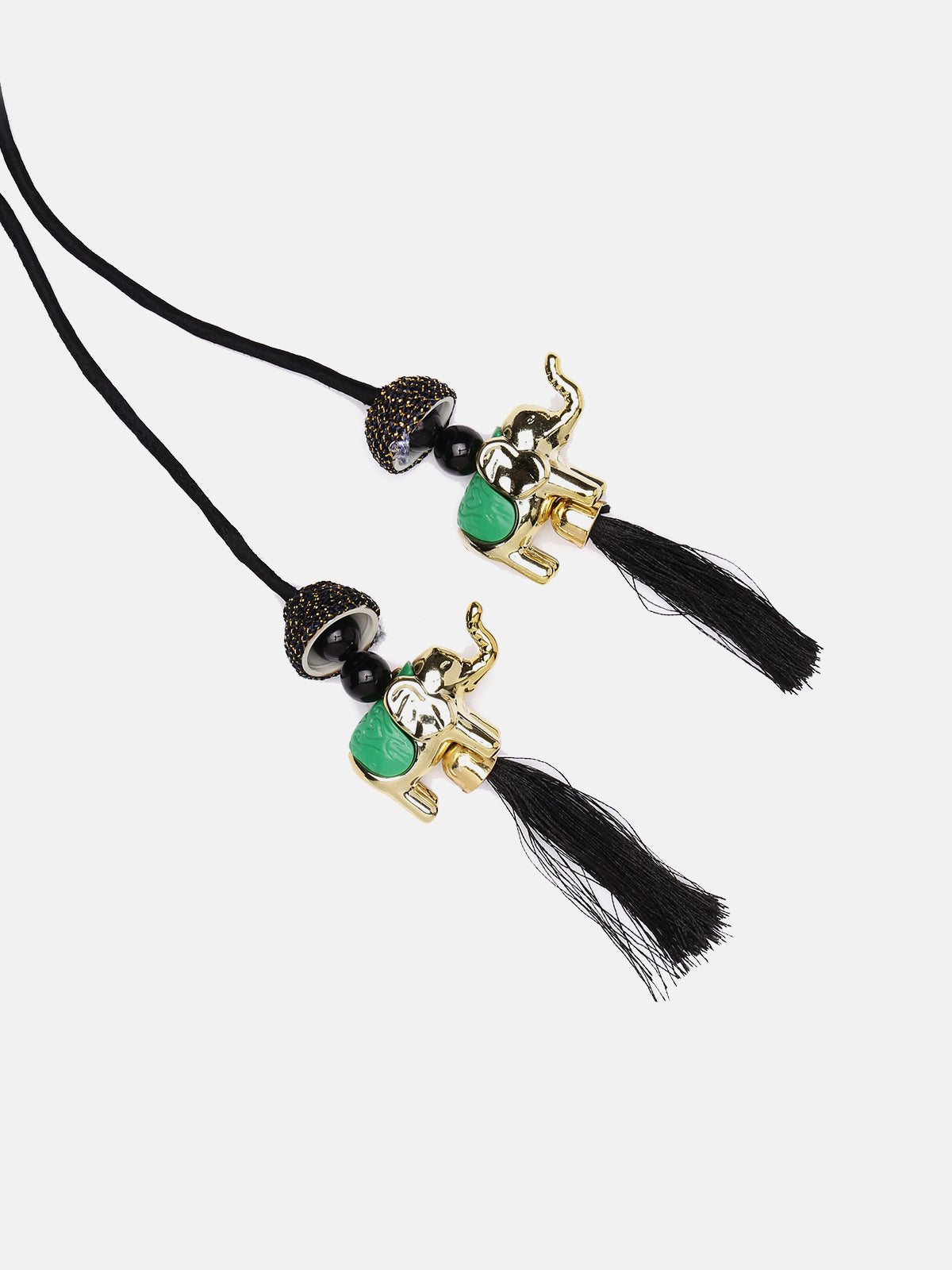 Black Mirror Hand-Made Waist Belt With Tassels